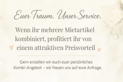 Kombi Angebot – mehrere Mietartikel mieten und sparen