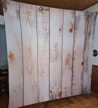 Mobiles Hintergrundsystem mit helle Holzwand Motiv